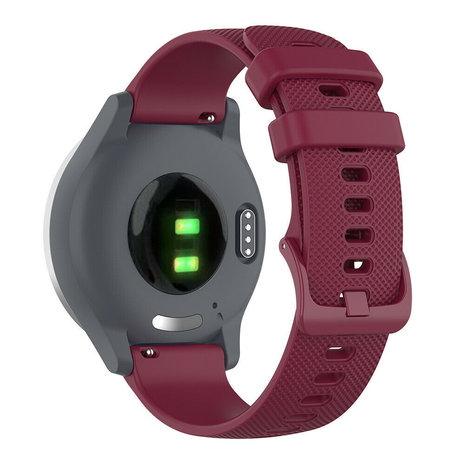 Strap-it Strap-it Garmin Venu 2s Premium Silicone Strap (Dark Red)