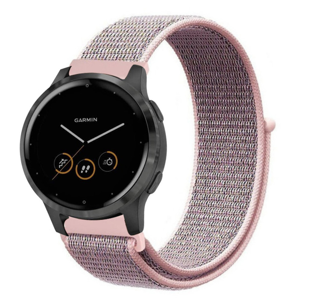 Strap-it Strap-it Garmin Vivoactive 4s Nylon Strap (Pink/Grey) Strap-it Strap-it Garmin Vivoactive 4s Nylon Strap (Pink/Grey)