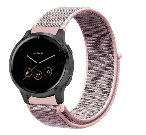 Strap-it Strap-it Garmin Vivoactive 4s Nylon Strap (Pink/Grey) Strap-it Strap-it Garmin Vivoactive 4s Nylon Strap (Pink/Grey)