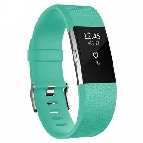 Strap-it Strap-it Fitbit Charge 2 Silicone Strap (Aqua)