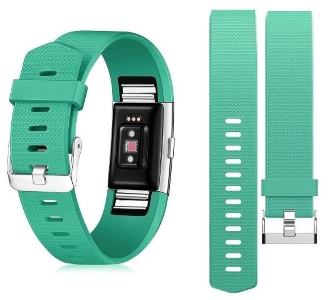 Strap-it Strap-it Fitbit Charge 2 Silicone Strap (Aqua)