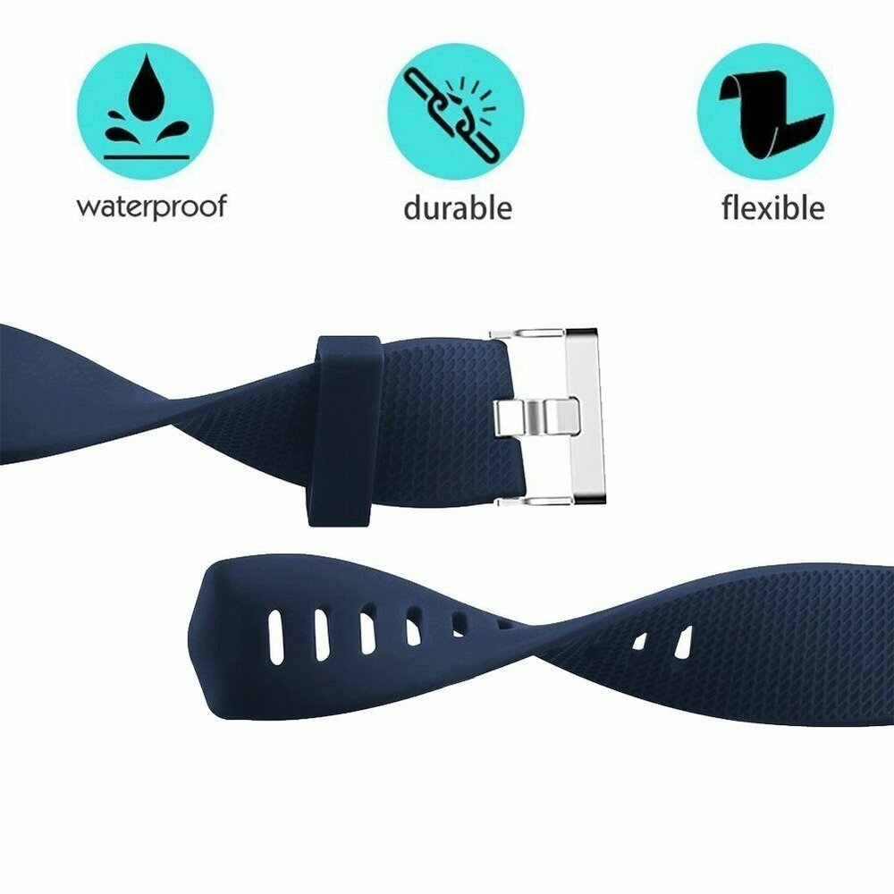 Strap-it Strap-it Fitbit Charge 2 Silicone Strap (Dark Blue)