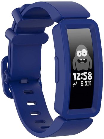 Strap-it Strap-it Fitbit Ace 2 Silicone Strap (Dark Blue)