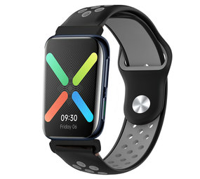 Strap-it Oppo Watch Sport Strap (Black/Grey) Strap-it Oppo Watch Sport Strap (Black/Grey)