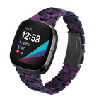 Strap-it Strap-it Fitbit Versa 3 Resin Strap (Black/Purple)