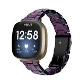 Strap-it Fitbit Sense Resin Strap (Black/Purple) Strap-it Fitbit Sense Resin Strap (Black/Purple)