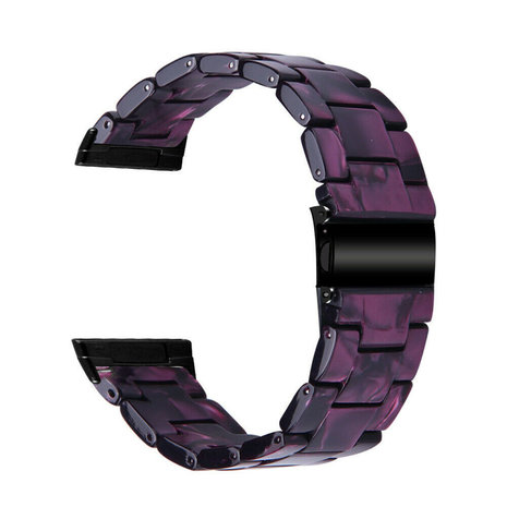 Strap-it Strap-it Fitbit Sense Resin Strap (Black/Purple) Strap-it Strap-it Fitbit Sense Resin Strap (Black/Purple)