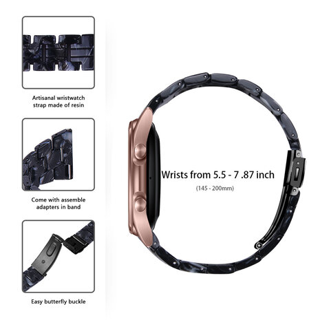 Strap-it Strap-it Samsung Galaxy Watch 3 41mm Resin Strap (Black/White) Strap-it Strap-it Samsung Galaxy Watch 3 41mm Resin Strap (Black/White)