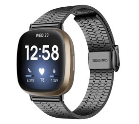 Strap-it Fitbit Sense Fine Steel Strap (Black) Strap-it Fitbit Sense Fine Steel Strap (Black)