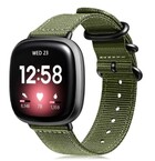 Strap-it Strap-it Fitbit Versa 3 Nylon Strap with Buckle (Green)