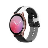 Strap-it Samsung Galaxy Watch Active Silicone Strap Triple (Black-White-Grey)