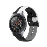 Strap-it Samsung Galaxy Watch 46mm Silicone Strap Triple (Black-White-Grey)