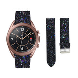 Strap-it Samsung Galaxy Watch 3 41mm Leather Glitter Strap (Black) Strap-it Samsung Galaxy Watch 3 41mm Leather Glitter Strap (Black)