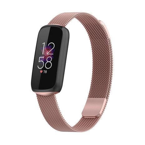 Strap-it Strap-it Fitbit Luxe Milanese Strap (Pink) Strap-it Strap-it Fitbit Luxe Milanese Strap (Pink)