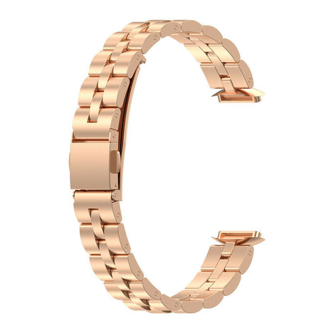 Bracelet acier Fitbit Luxe (or rose) 