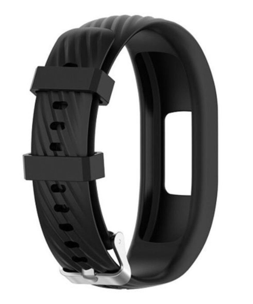 Strap-it Strap-it Garmin Vivofit 4 Silicone Strap with Buckle (Black)