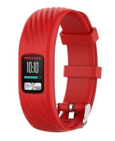 Strap-it Strap-it Garmin Vivofit 4 Silicone Strap with Buckle (Red)