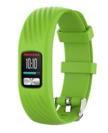 Strap-it Strap-it Garmin Vivofit 4 Silicone Strap with Buckle (Light Green)