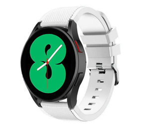 Strap-it Samsung Galaxy Watch 4 40mm Silicone Strap with Buckle (White)