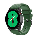 Strap-it Samsung Galaxy Watch 4 44mm Silicone Strap with Buckle (Army Green)