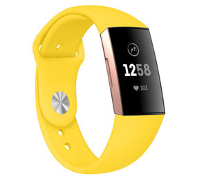 Strap-it Fitbit Charge 3/4 Silicone Strap (Yellow)