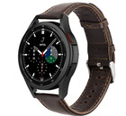 Strap-it Strap-it Samsung Galaxy Watch 4 Classic 42mm Leather Strap (Dark Brown)