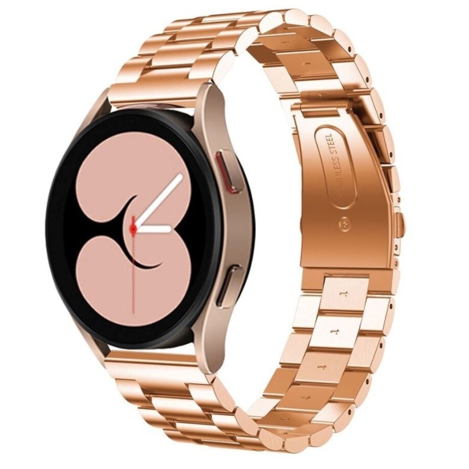 Strap it Strap it Samsung Galaxy Watch 4 40mm Steel Strap Rose Gold