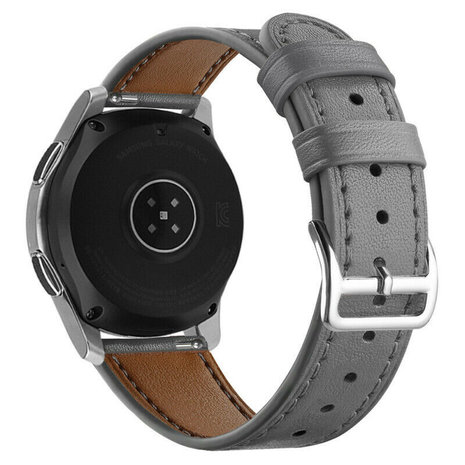 Strap-it Strap-it Samsung Galaxy Watch 4 Classic 46mm Leather Strap (Grey)