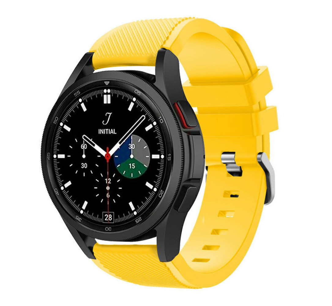 Strap-it Strap-it Samsung Galaxy Watch 4 Classic 42mm Silicone Strap with Buckle (Yellow) Strap-it Strap-it Samsung Galaxy Watch 4 Classic 42mm Silicone Strap with Buckle (Yellow)