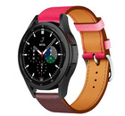 Strap-it Strap-it Samsung Galaxy Watch 4 Classic 42mm Leather Strap (Pink/Red Brown)