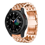 Strap-it Samsung Galaxy Watch 4 Classic 42mm Steel Strap Dragon (Rose Gold) Strap-it Samsung Galaxy Watch 4 Classic 42mm Steel Strap Dragon (Rose Gold)