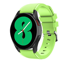 Strap-it Samsung Galaxy Watch 4 44mm Silicone Strap with Buckle (Light Green)