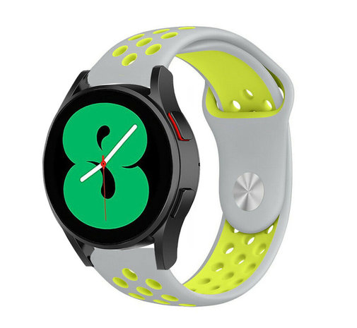 Strap-it Strap-it Samsung Galaxy Watch 4 40mm Sport Strap (Grey/Yellow) Strap-it Strap-it Samsung Galaxy Watch 4 40mm Sport Strap (Grey/Yellow)