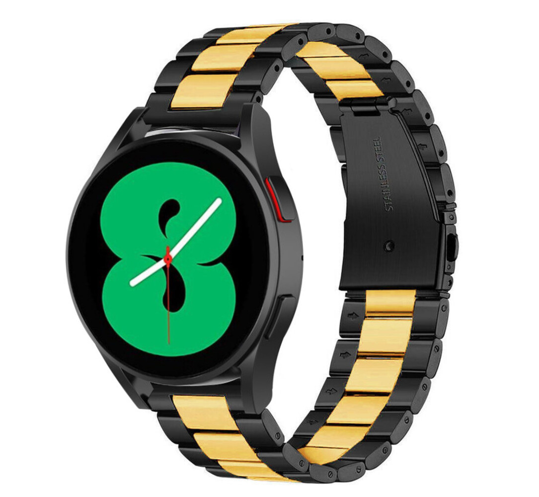 Strap-it Strap-it Samsung Galaxy Watch 4 40mm Steel Strap (Black/Gold) Strap-it Strap-it Samsung Galaxy Watch 4 40mm Steel Strap (Black/Gold)