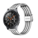 Strap-it Samsung Galaxy Watch 46mm Fine Steel Strap (Silver/Black) Strap-it Samsung Galaxy Watch 46mm Fine Steel Strap (Silver/Black)