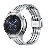 Strap-it Samsung Gear S3 Fine Steel Strap (Silver/Black) Strap-it Samsung Gear S3 Fine Steel Strap (Silver/Black)