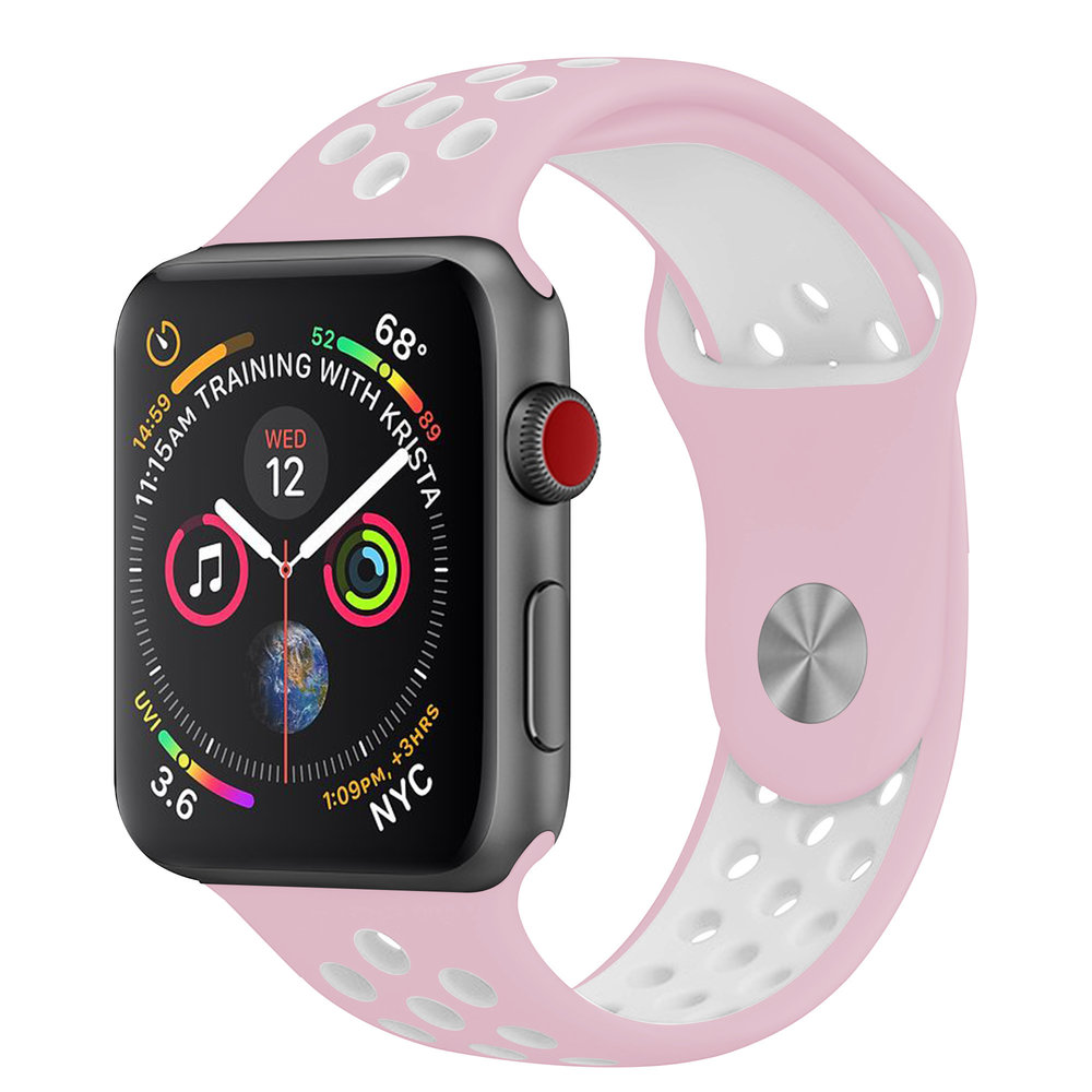 Strap-it Strap-it Apple Watch Sport Strap + TPU Case (Pink/White) Strap-it Strap-it Apple Watch Sport Strap + TPU Case (Pink/White)