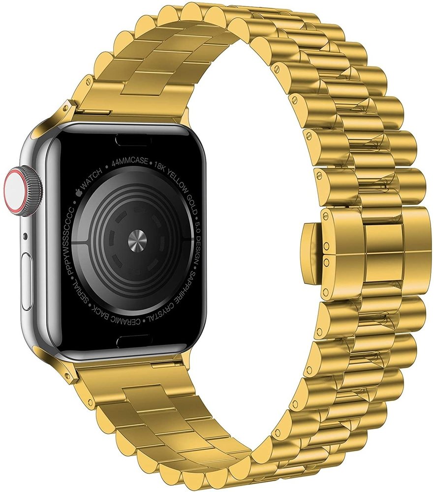 Strap it Strap it Apple Watch Steel Strap Presidential Gold