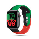 Strap-it Strap-it Apple Watch Silicone Strap Triple (Black-Green-Red)