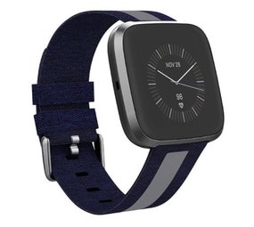 Strap-it Apple Watch Canvas Strap (Blue/Grey) Strap-it Apple Watch Canvas Strap (Blue/Grey)
