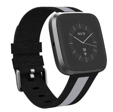 Strap-it Strap-it Apple Watch Canvas Strap (Black/Grey) Strap-it Strap-it Apple Watch Canvas Strap (Black/Grey)