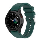 Strap-it Strap-it Samsung Galaxy Watch 4 Classic 42mm Silicone Strap Perfect Fit (Dark Green)