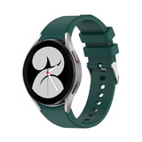 Strap-it Samsung Galaxy Watch 4 40mm Silicone Strap Perfect Fit (Dark Green)