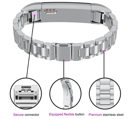 Silver fitbit hotsell alta band