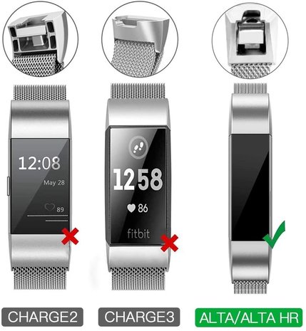 Silver fitbit shop alta band