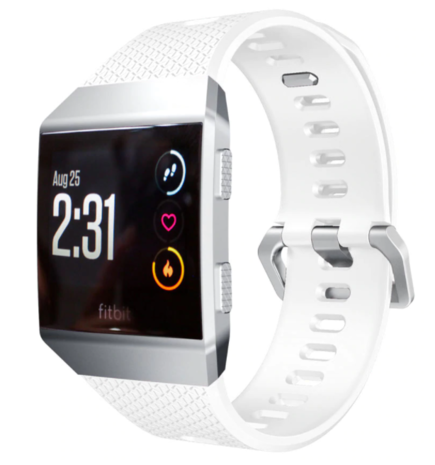 Strap-it Strap-it Fitbit Ionic Silicone Strap (White)