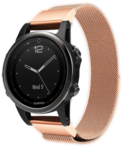 Strap-it Strap-it Garmin Fenix 5s/6s Milanese Strap (Rose Gold)