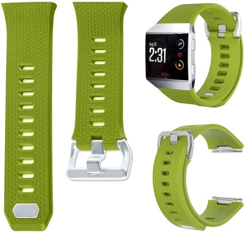 Strap-it Strap-it Fitbit Ionic Silicone Strap (Light Green)