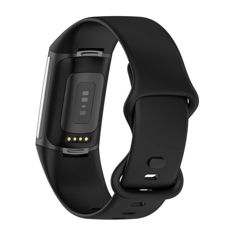Strap-it Strap-it Fitbit Charge 5 Silicone Strap (Black)