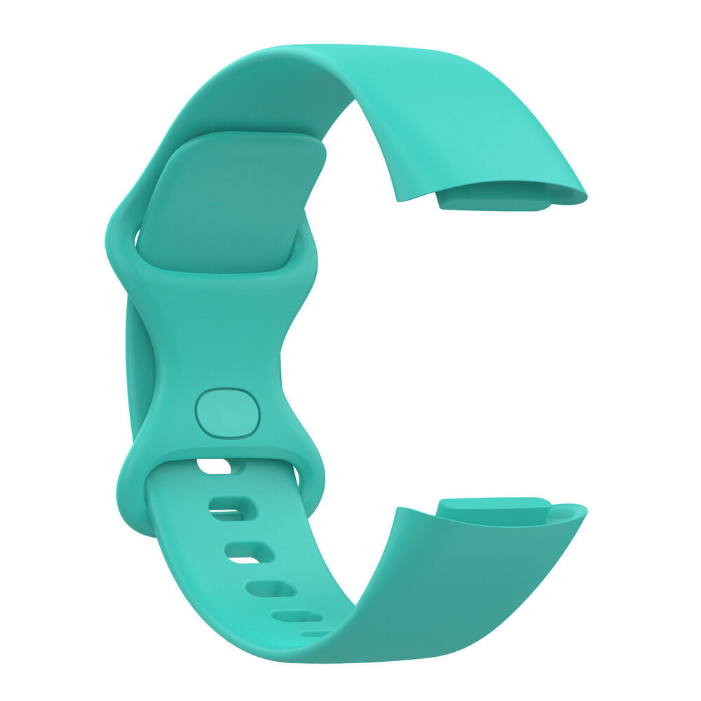 Strap-it Strap-it Fitbit Charge 5 Silicone Strap (Aqua)